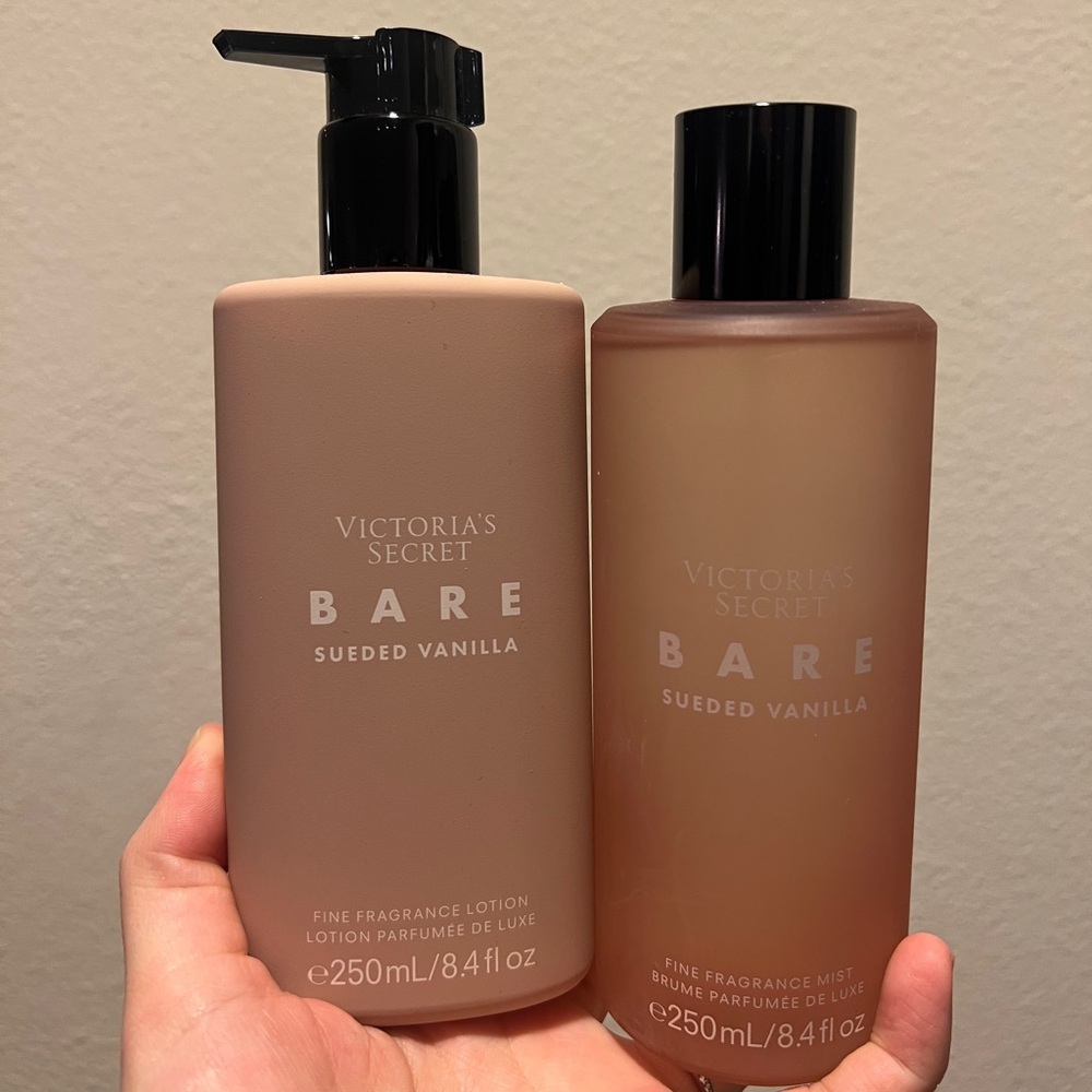 Victoria’s Secret Bare Sueded Vanilla Mist & Lotion both 8.4 floz / 250 ml